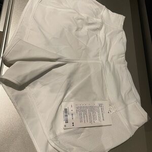 Women's White Lululemon Athletic Shorts